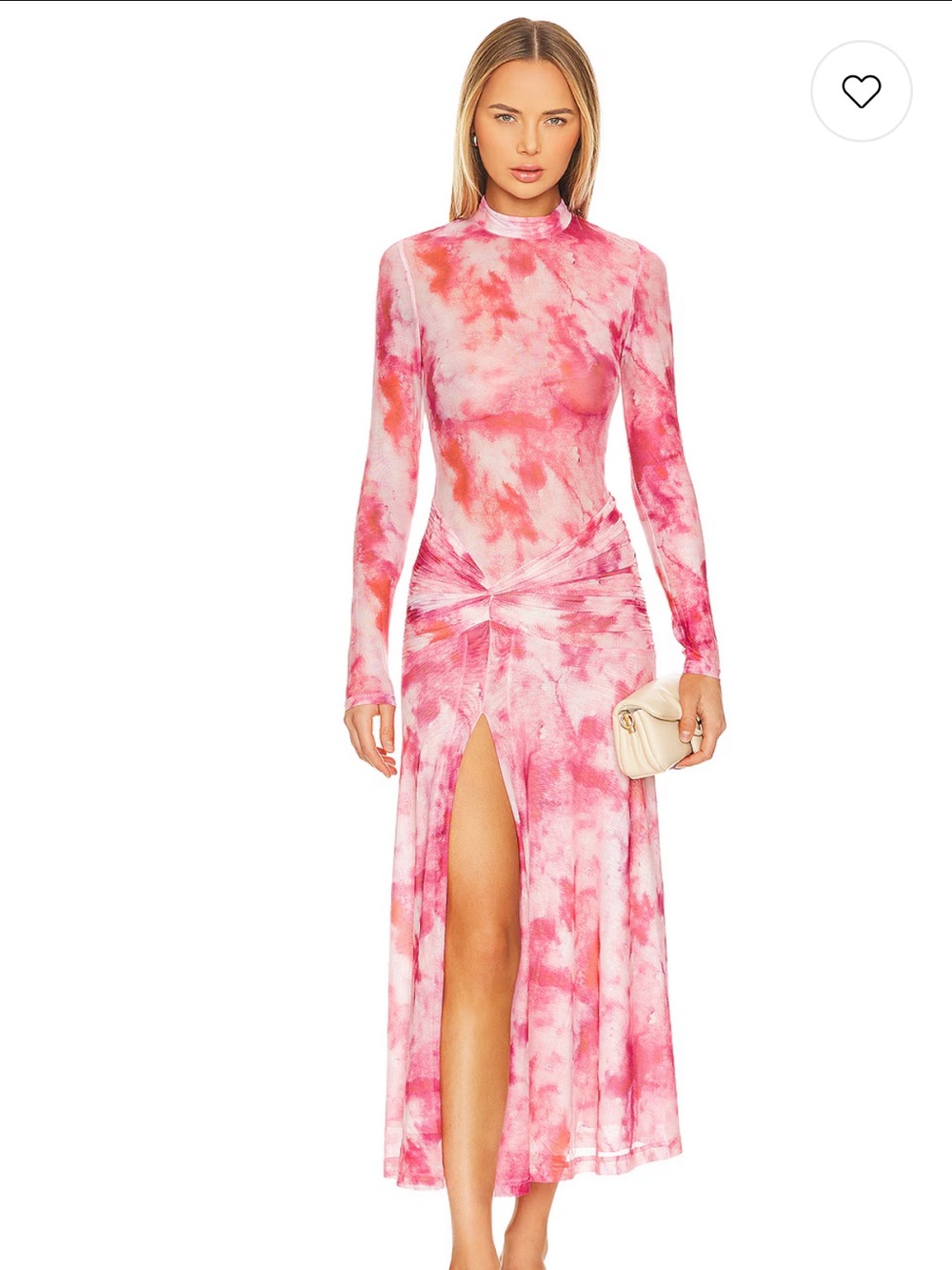 Bardot Lea Midi Dress in Pink Tie Dye